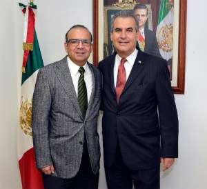 NOTIREDMEXICO SE REÚNE EL SECRETARIO ALFONSO NAVARRETE PRIDA CON EL PRESIDENTE DE LA COMISIÓN DE TRABAJO DEL  SENADO