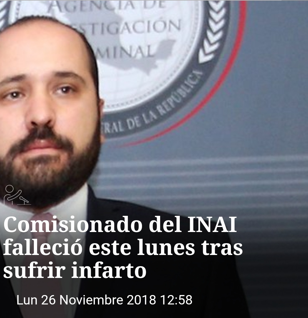 Muere de infarto Comisionado del INAI