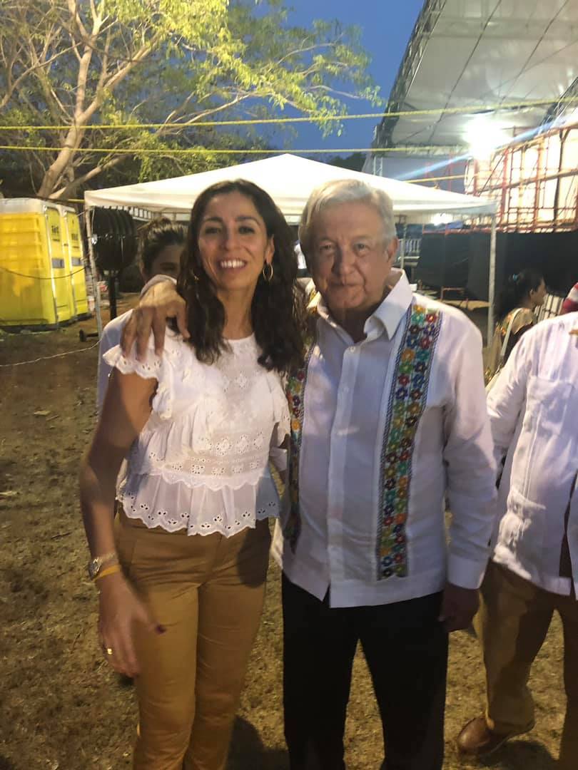 En Yucatán, la Senadora Marybel Villegas le informó al Presidente AMLO sobre inseguridad en Q. Roo