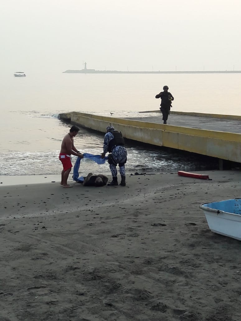Se ahogó en el malecón en Veracruz