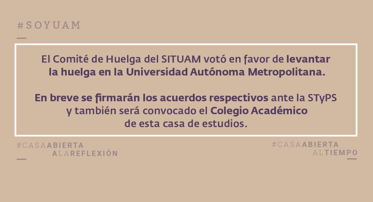 Terminó la huelga en la UAM, firman acuerdos tras 93 días paro.