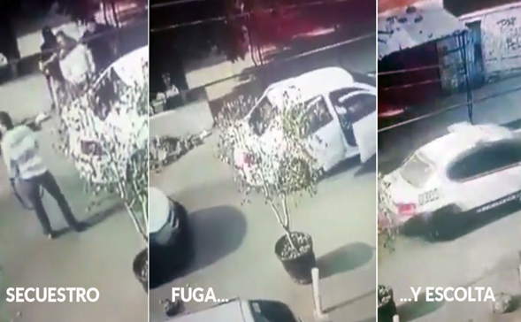 Secuestran a comerciante frente a Patrulla de la Policía