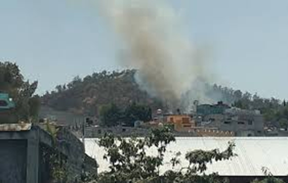 Incendio en el Cerro de la Estrella, Alcaldía Iztapalapa