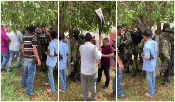 Una vez más civiles agreden a Militares en Michoacán