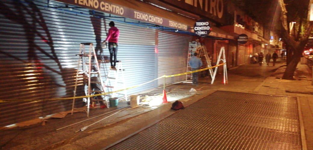 Limpian más de 7 mil metros de graffiti entre Eje Central e Izazaga