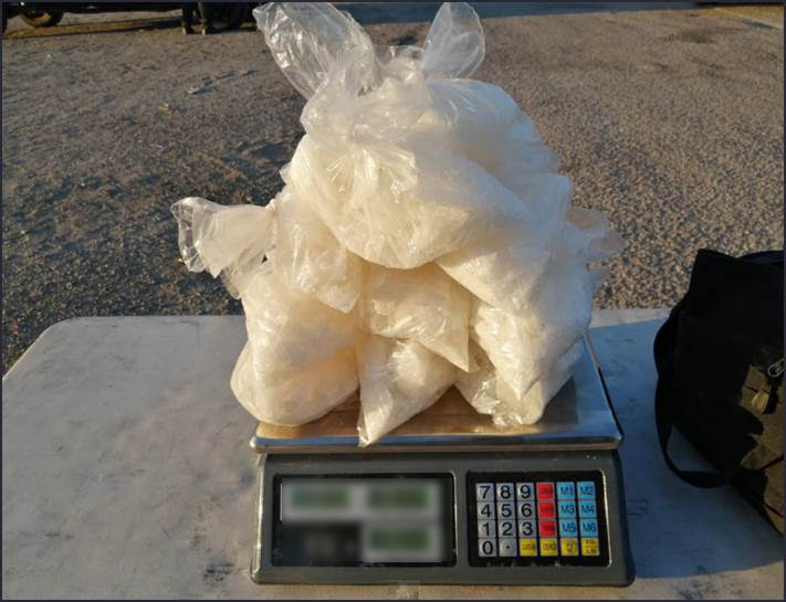 GN decomisa cinco kilos de crystal en un autobús de pasajeros