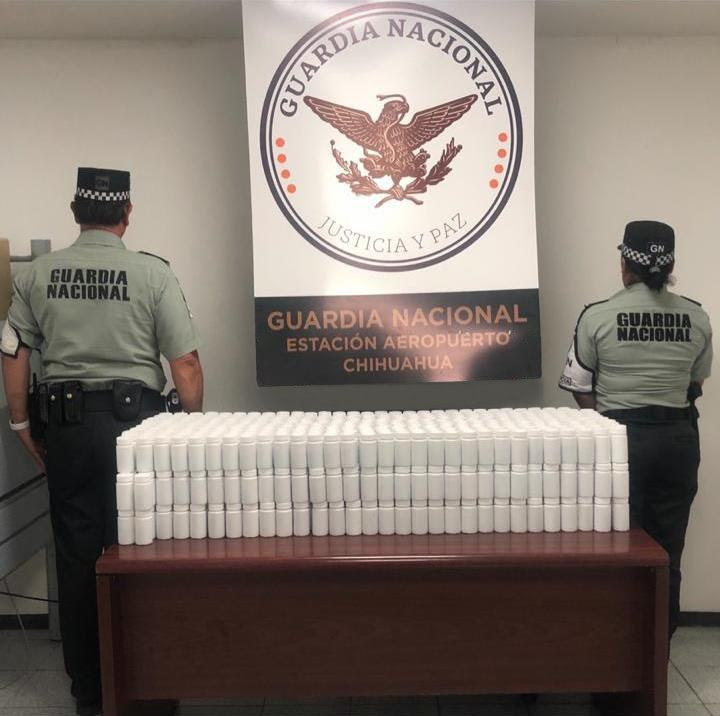 GN decomisa 55 800 capsulas de pseudo efedrina en Chihuahua