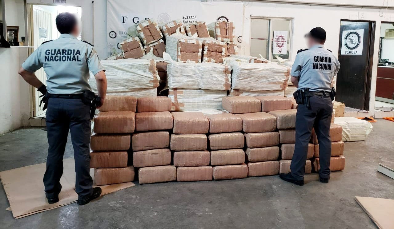 GN asegura más de dos toneladas de marihuana, oculta en vasos desechables