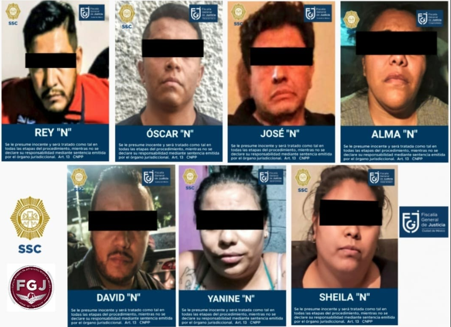 Procesan a siete personas, tras cateo por narcomenudeo en la CDMX y el EDOMEX