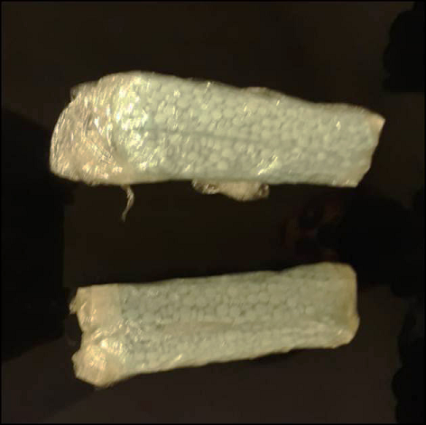 GN detiene a pasajera que llevaba 3 mil pastillas de fentanilo