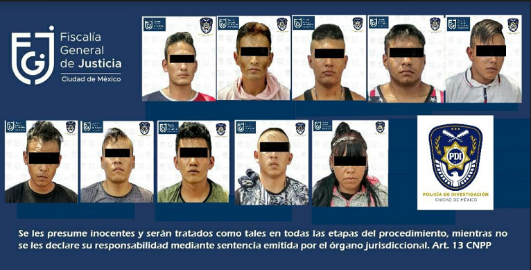 Procesan a 10 sujetos por delitos contra la salud y robo a transeúnte