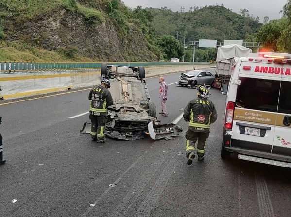 Se registra choque múltiple en la México-Cuernavaca