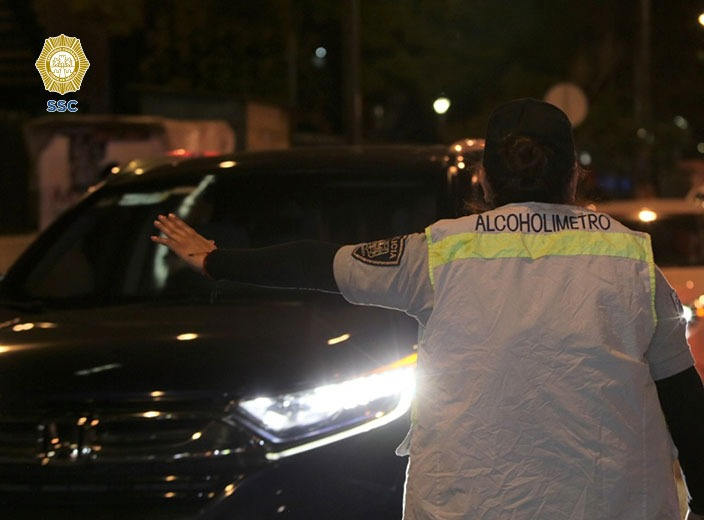 La SSC refuerza la aplicación del alcoholímetro a automovilistas ebrios