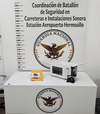 GN incauta marihuana que venía dentro de un microondas