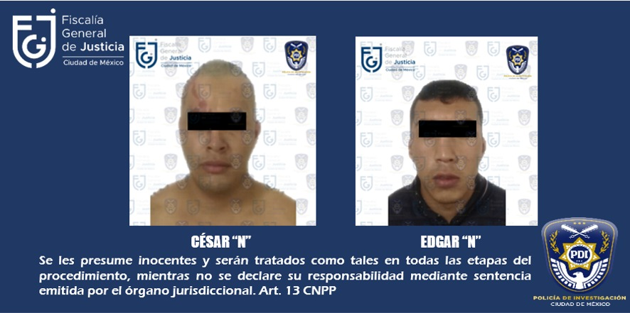 Elementos de la PDI capturan a dos sujetos por robo de vehículo en el Edomex