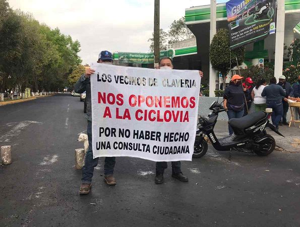 Vecinos de Azcapotzalco no quieren ciclo vía