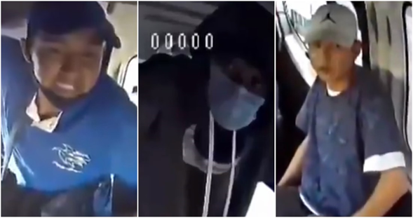 Tres infelices delincuentes asaltan a pasajeros de Combi en Neza, Edomex