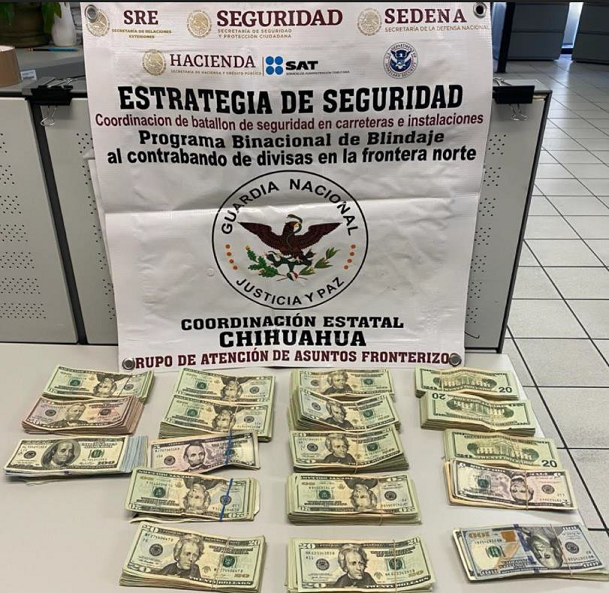 GN y SAT incautan 30 mil dólares son declarar y detienen a una mujer