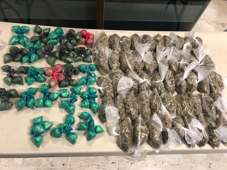 GN incauta dos mil 400 dosis de metanfetamina y marihuana