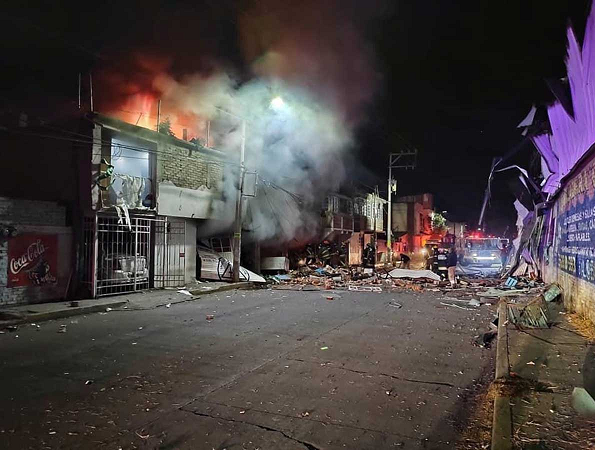 Explota tanque de gas de Ixtapaluca