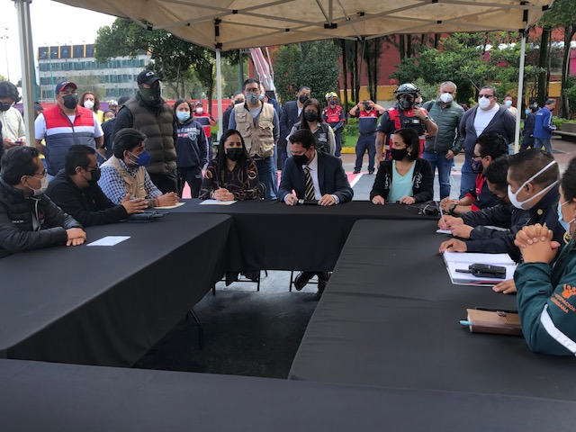 Sandra Cuevas que se realizarán simulacros cada mes en la Cuauhtémoc