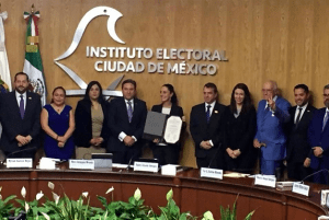 IECM y Sheinbaum acuerdan de dotar con recursos a partidos políticos
