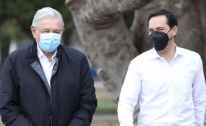 AMLO supervisa obras del Tren Maya en Yucatán