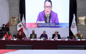 Rosa Ícela Rodríguez exige a senadores de Morena aprobar siete reformas para combatir a la delincuencia