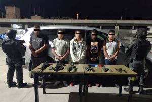Capturan a cinco sujetos con diversas armas fuego y cartuchos en Celaya