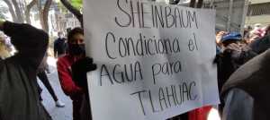 Habitantes de Tláhuac exigen que Sheinbaum no condicione la entrega de agua en pipas