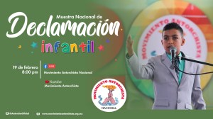 Anuncia Antorcha Muestra Nacional de Declamación infantil