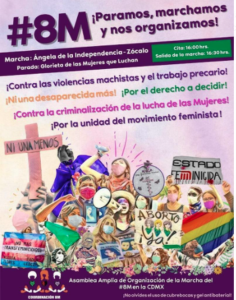 olectivos femininistas y sindicatos listas para marchar el 8M