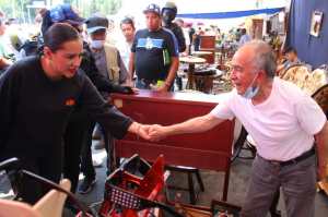 Recorre alcaldesa de Cuauhtémoc, Sandra Cuevas el tianguis dominical de la lagunilla, donde anunció un program a de limpieza, orden y elementos de seguridad
