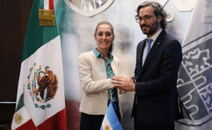 Se reúne Sheinbaum con el canciller de Argentina