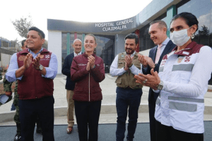 Visitan Sheinbaum, Adrián Rubalcava y Zoé Robledo el Hospital de Cuajimalpa