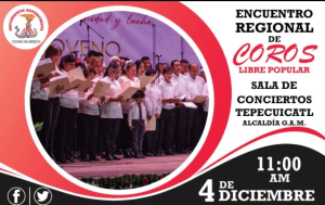 Antorcha realizará Primer Encuentro de Coros Libre Popular del Regional Centro I