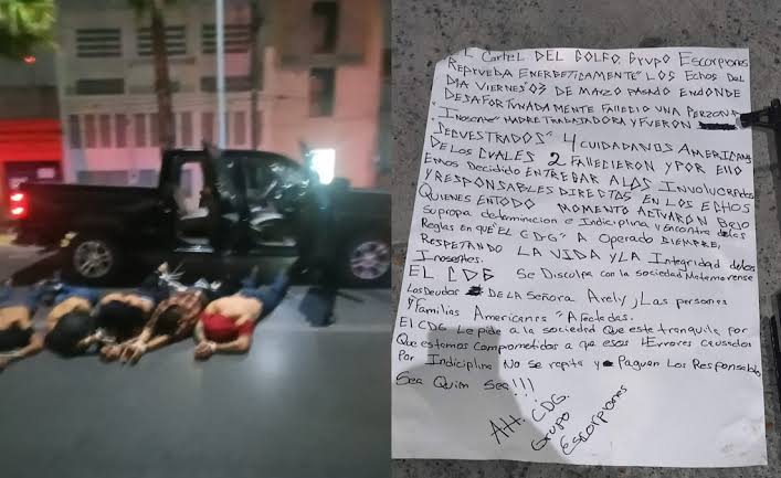 Cartel del Golfo entrega a responsables del secuestro de 4 estadounidenses y del asesinato de dos de ellos en Matamoros, Tamaulipas