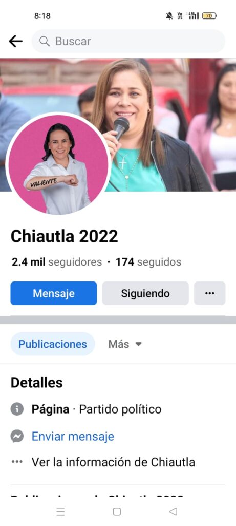 Viola Veda Electoral Alcaldesa de Chiautla en el Edoméx