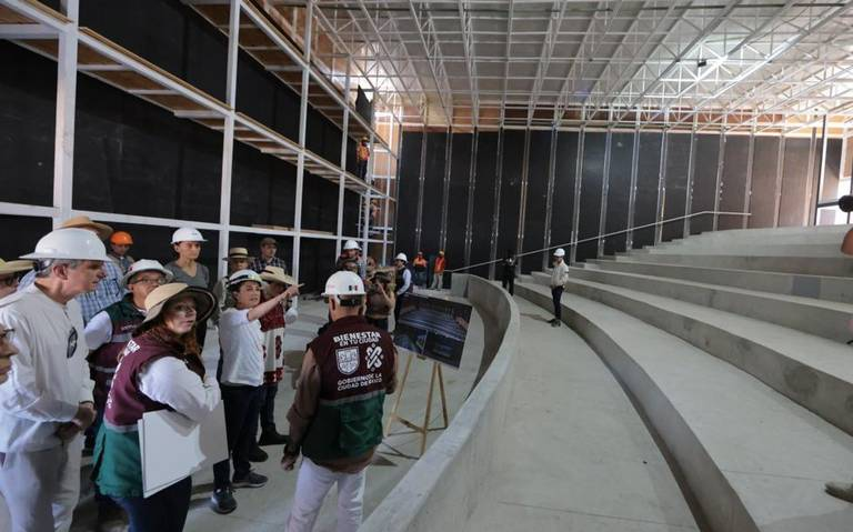 Sheinbaum y Frausto recorren las obras de la nueva Cineteca y la Bodega del Arte