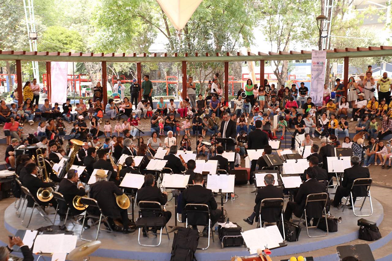 La Orquesta Sinfónica de Alientos celebra el día del niño en colonias de la Alcaldía Cuauhtémoc