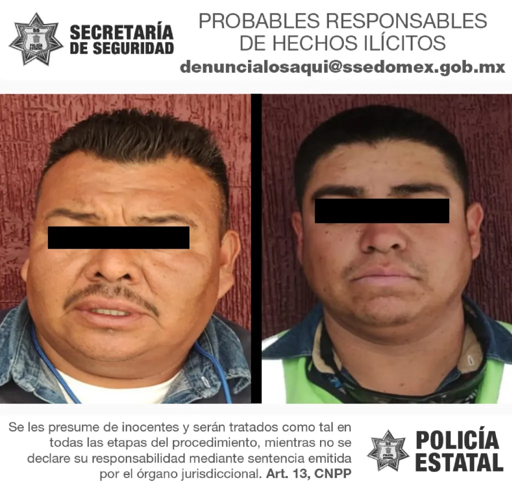 Dos Extorsiona dores son Detenidos en Nicolás Romero Edoméx