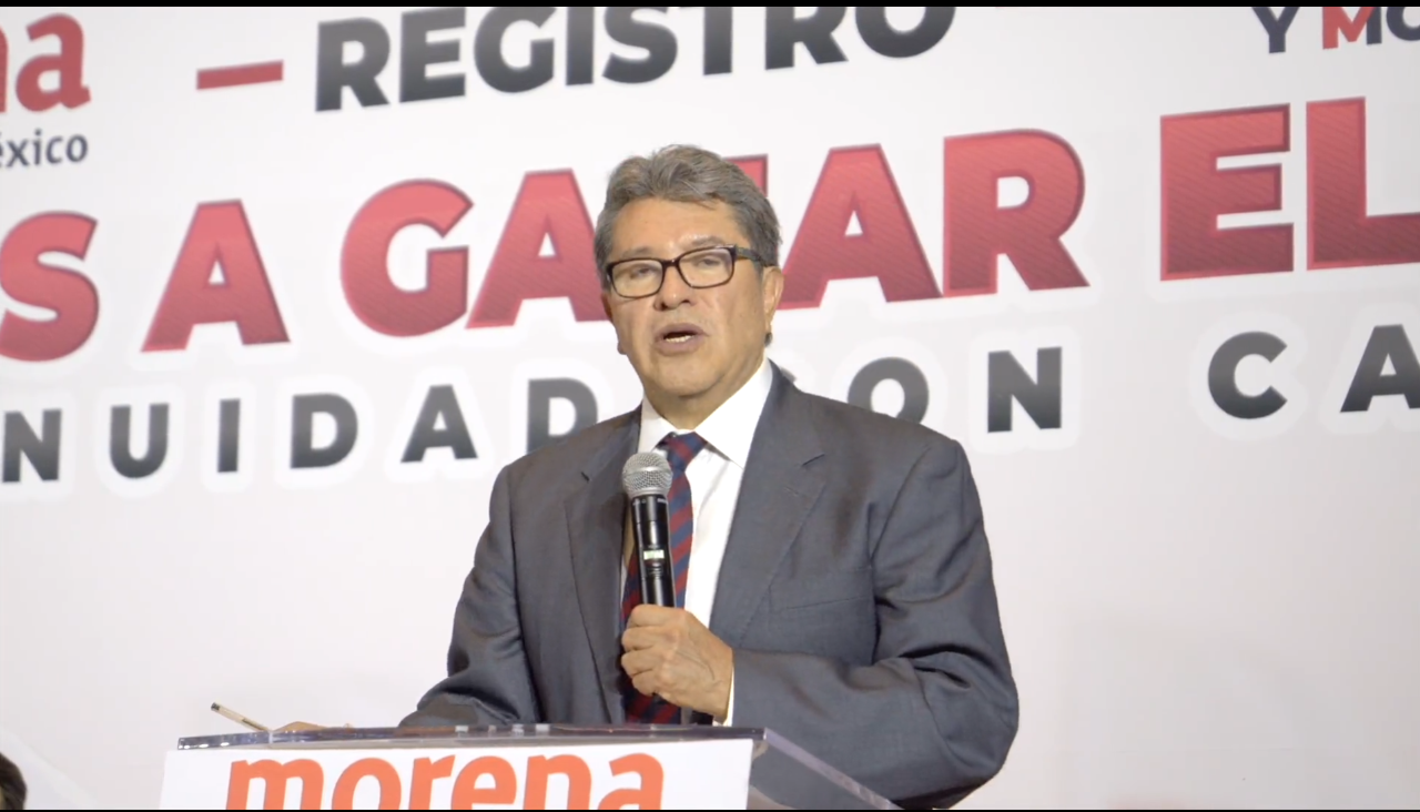 Ricardo Monreal se inscribe como aspirante a mantener la 4T en México