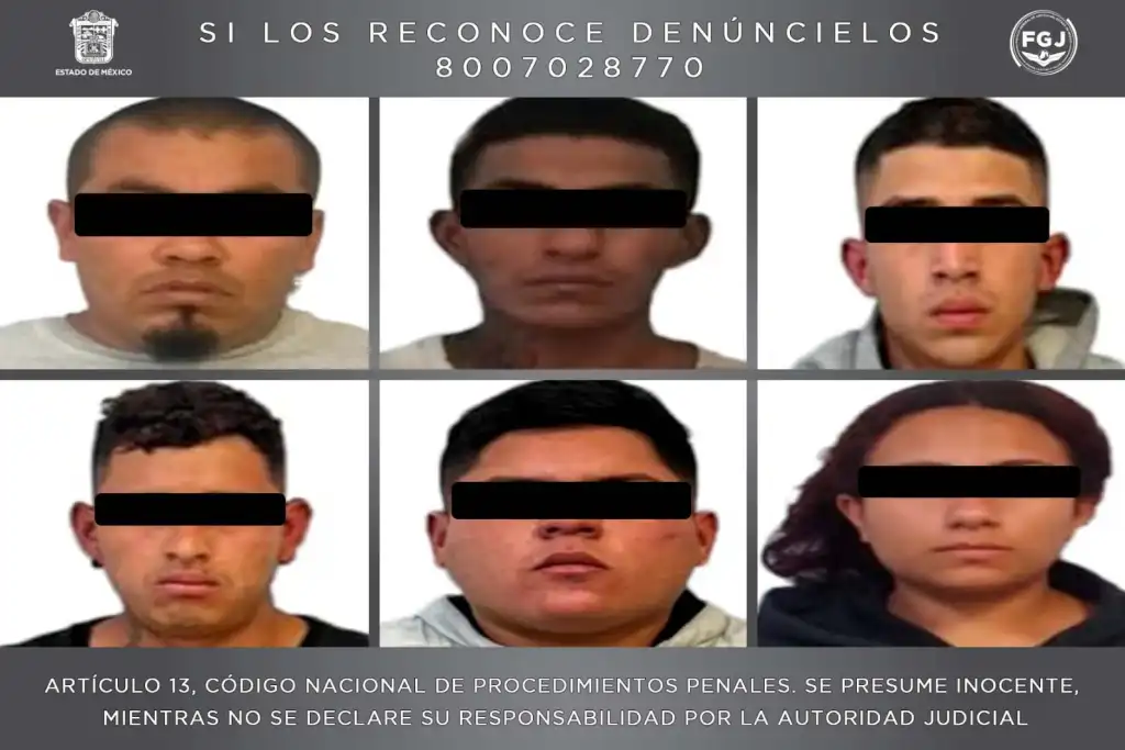 6 integrantes de Presunta Banda en Ecatepec Edoméx de Robo de Vehículo con violencia Fueron Arrestados