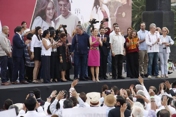 Sheinbaum afirmó que acudieron más de 80 ml personas para apoyarla en el monumento a la Revolución