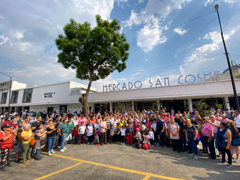 Sandra Cuevas hace entrega del Mercado San Cosme, tras su remodelación