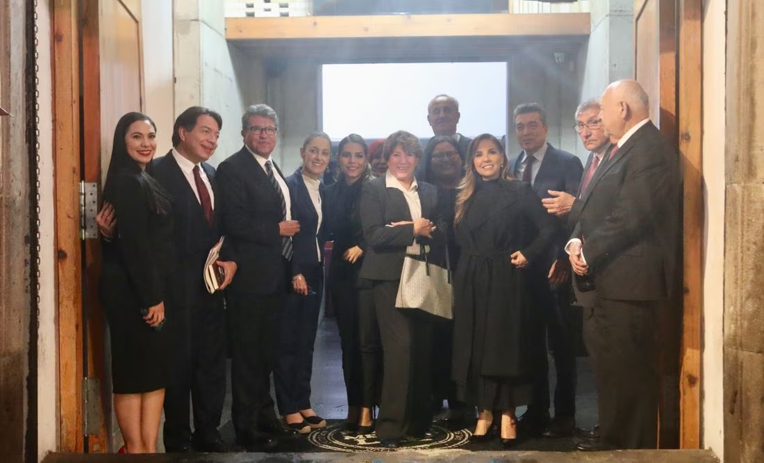 AMLO y sus corcholatas salen a cenar para festejar el triunfo de Delfina en el Edomex
