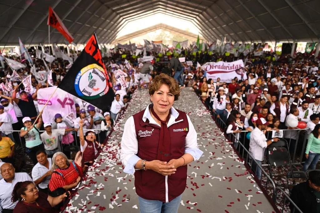 La Morenista Delfina Gómez arrasa en el Estado de México pues gana 36 de los 45 distritos electorales