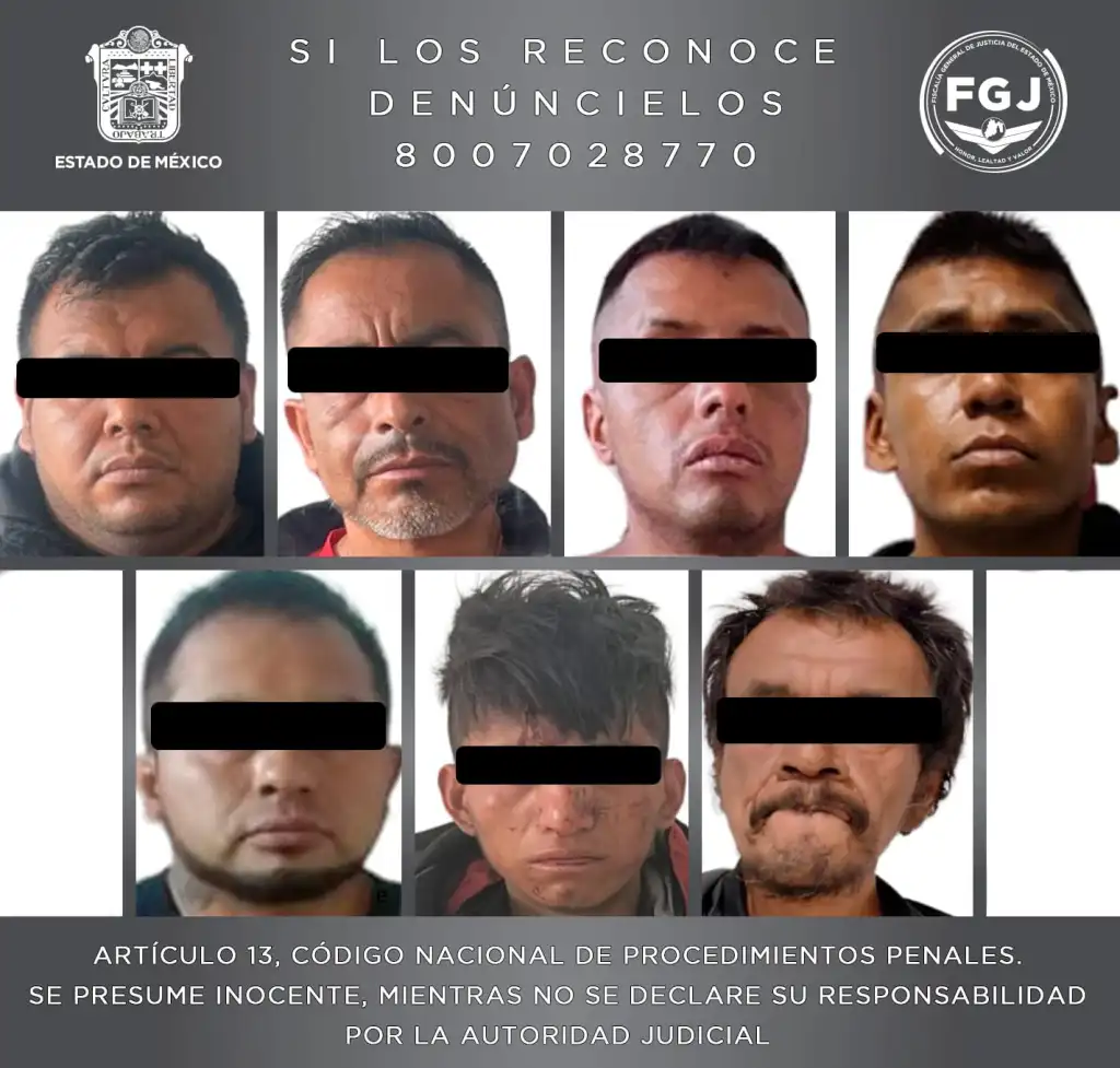 7 Son Capturados en Ecatepec Edoméx por Robos Ocurridos