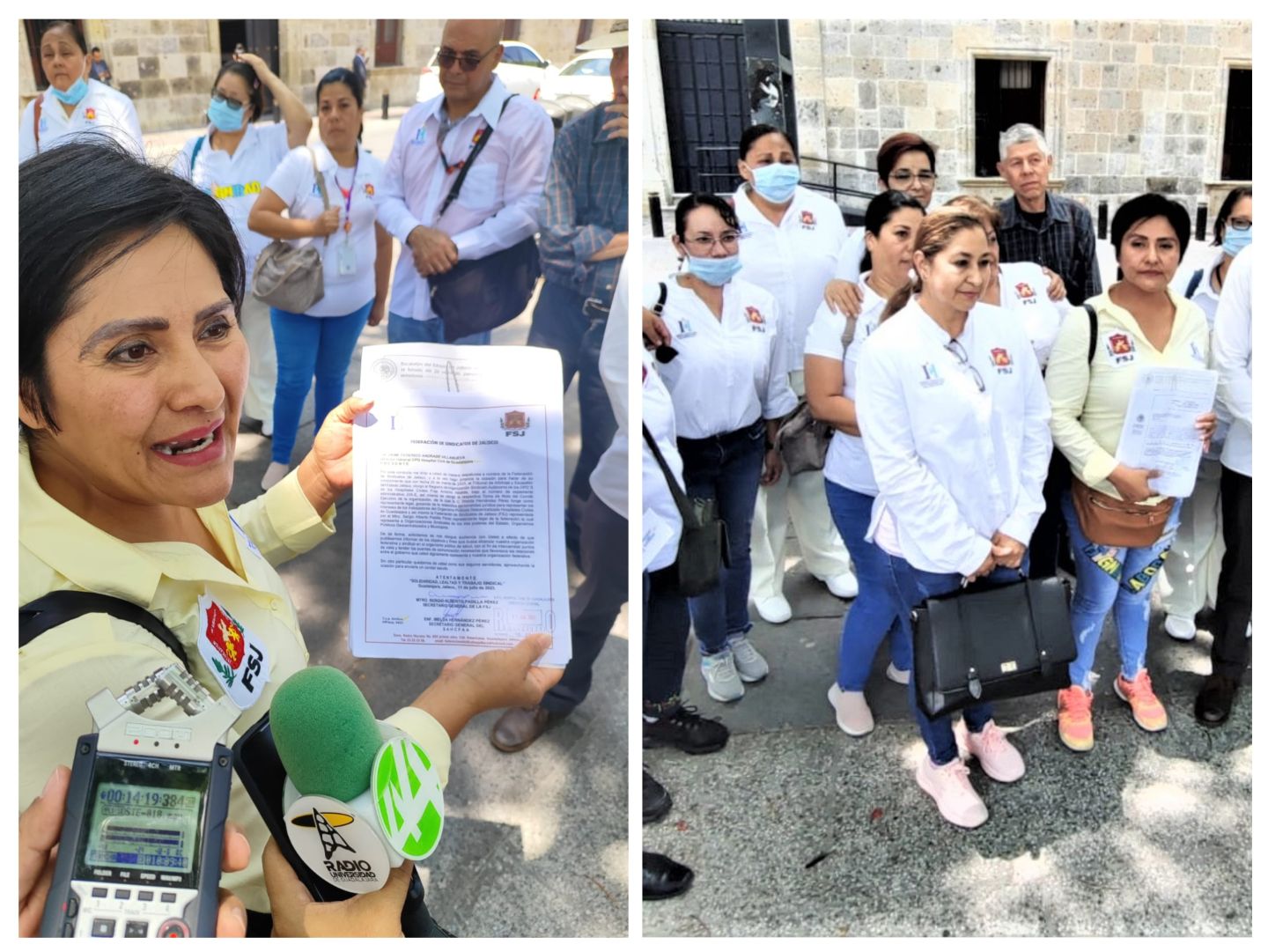 Contra el nuevo Sindicato de Hospitales Civiles Arremeten a Golpes en Guadalajara Jalisco México