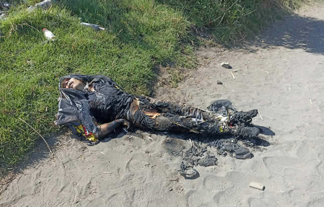 Le prenden fuego a un cuerpo y lo abandonan en el Rosario